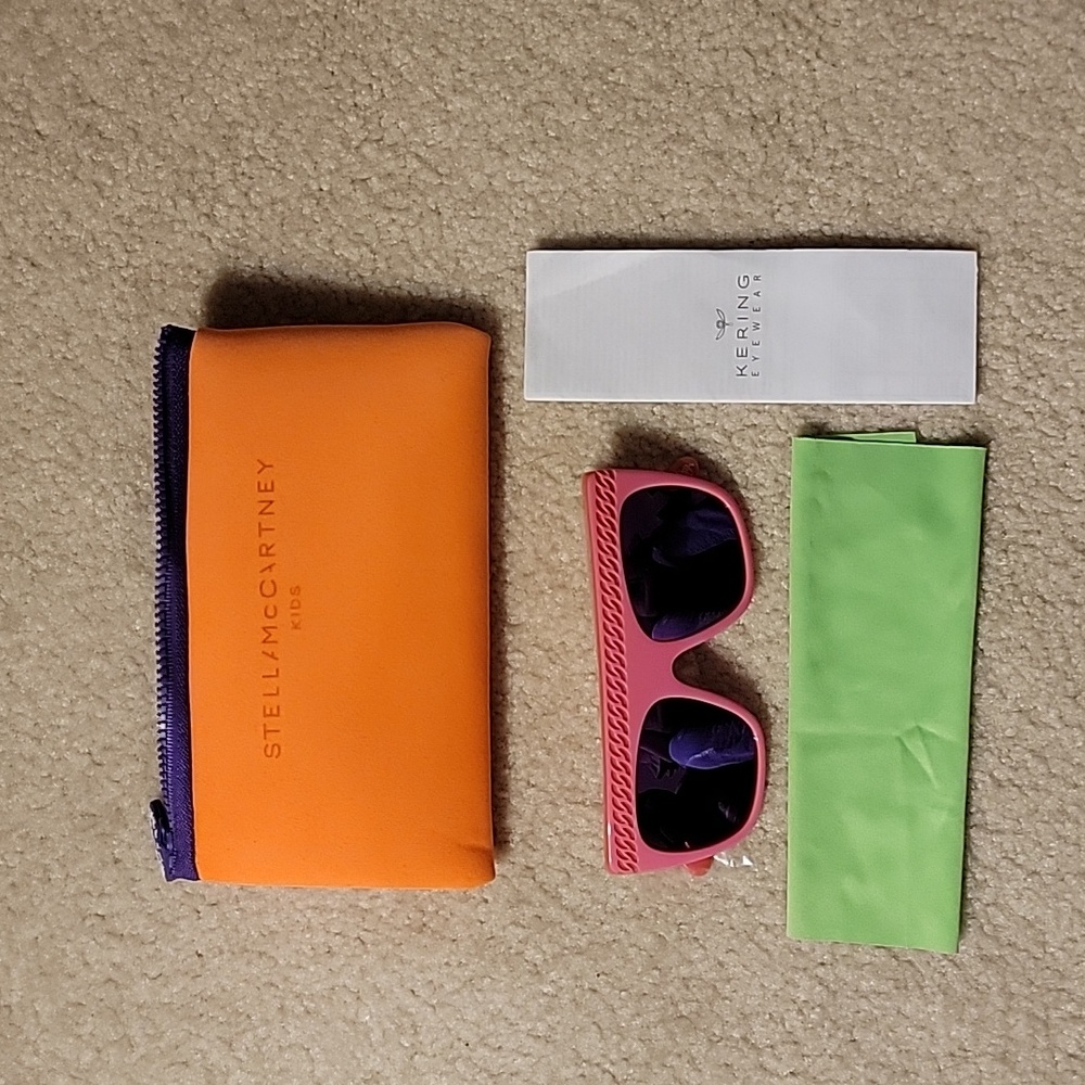 Stella Mccartney Kids Pink Sunglasses with Case Orange
